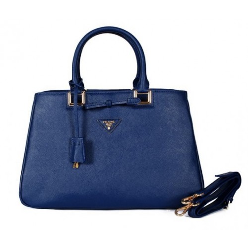 Bow Tote Borse Prada Saffiano BN2244 Royal Blu Vitello Nuova Collezione